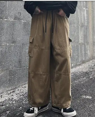 Men Drawstring Cargo Pants