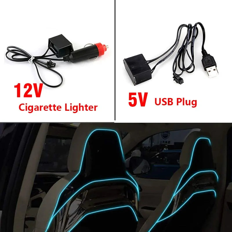 Neon Car Interior Lighting Strips