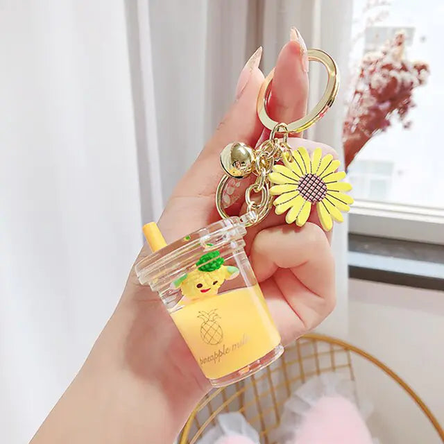 Quicksand Fruit Daisy Keychain Charm