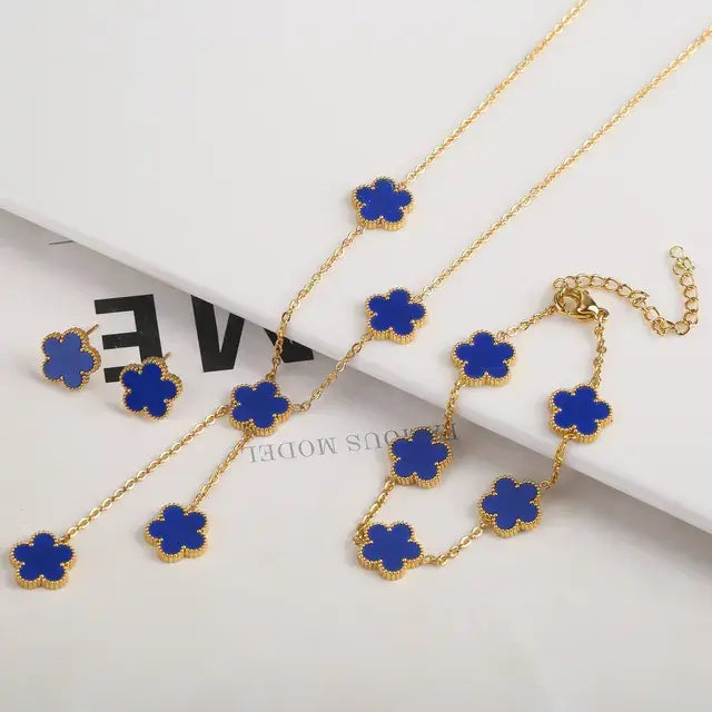 Adjustable Flower Jewelry Set