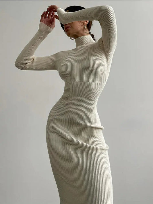 High-Neck Knitted Dresses