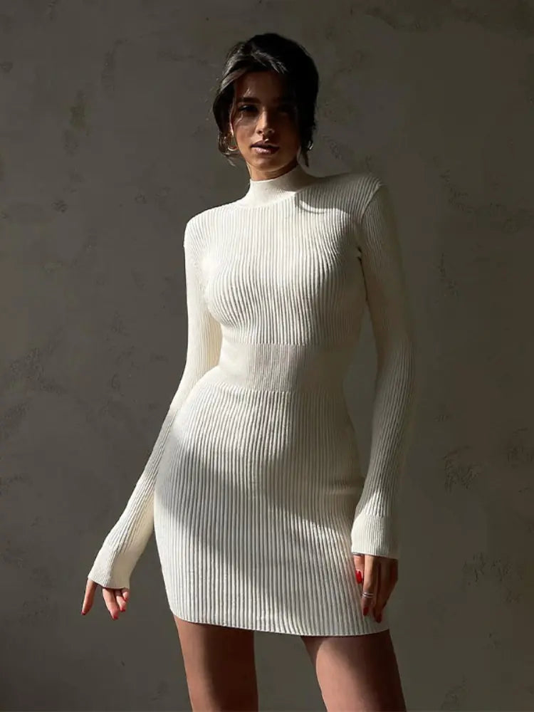 High-Neck Knitted Dresses