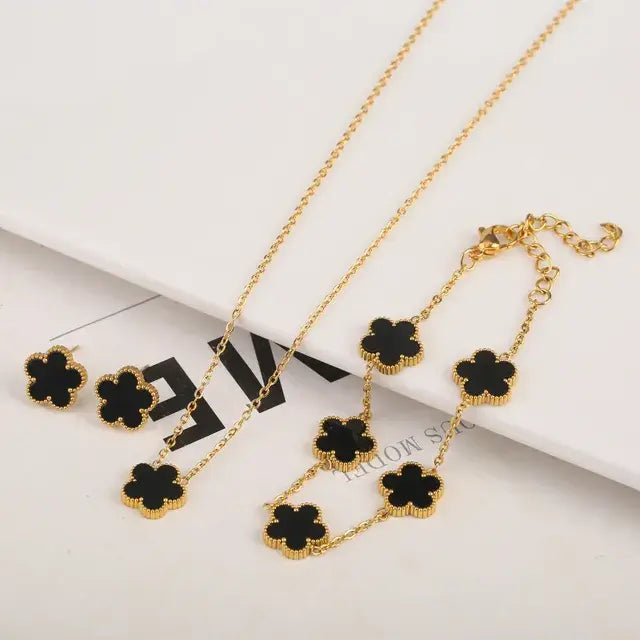 Adjustable Flower Jewelry Set