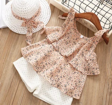 Ruffle Top, Shorts and Top Kid Set