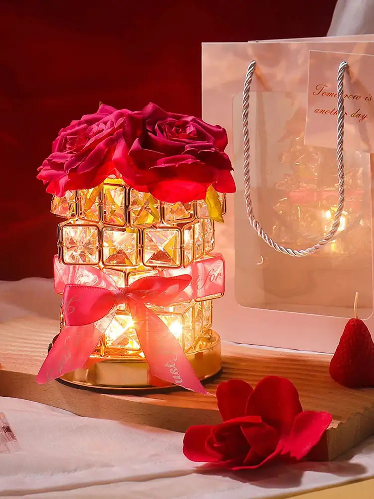 Rose Aromatherapy Night Lamp Diffuser Magic Cube Ambient Light