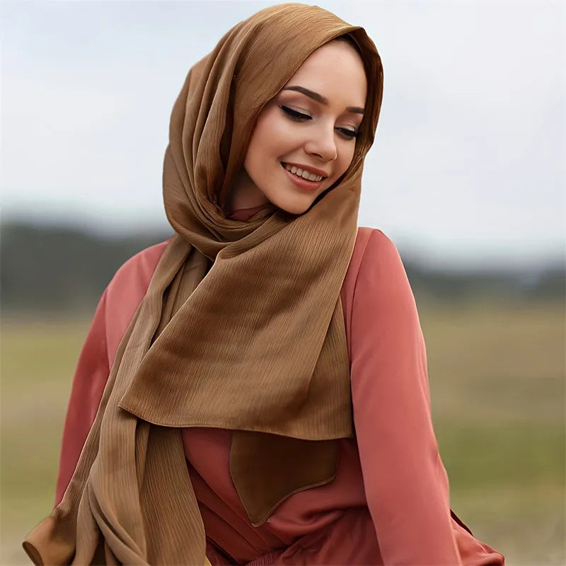 Malaysia Natural Wrinkle All-match Scarf