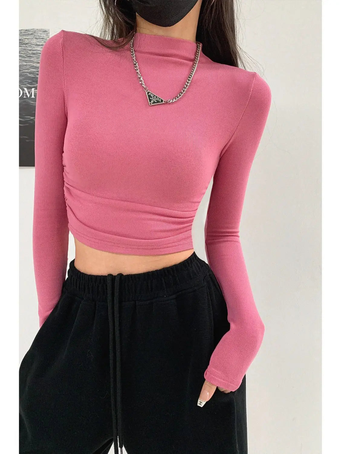 Crop Top Tee Shirt Femme Fashion Korean