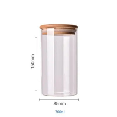 Bamboo-Covered High Borosilicate Glass Food Storage Containers