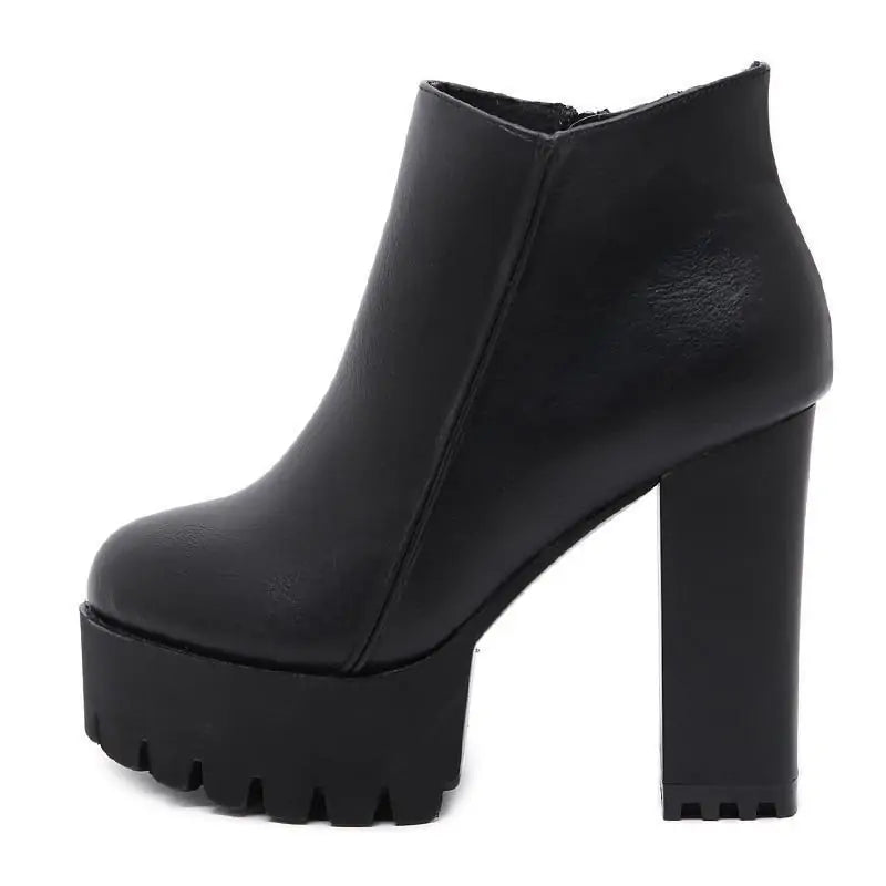 Platform Chunky Heel Boots