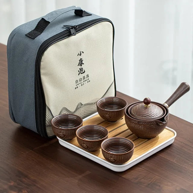 Portable Teapot Set with 360 Rotation