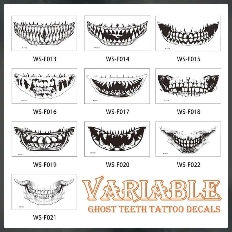 Halloween Monsters Teeth Sticker