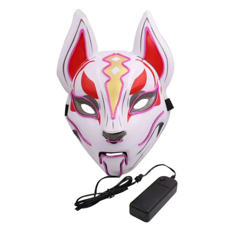 Neon LED Luminous Joker Mask with EL Wire