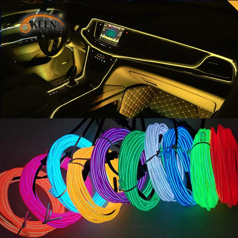 Neon Car Interior Lighting Strips