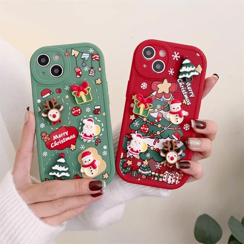 3D Christmas Cartoon Phone Case