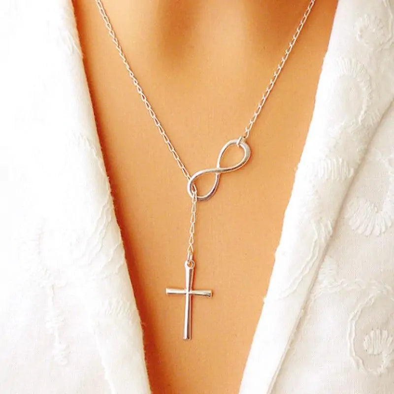 Infinity Love Cross Necklace