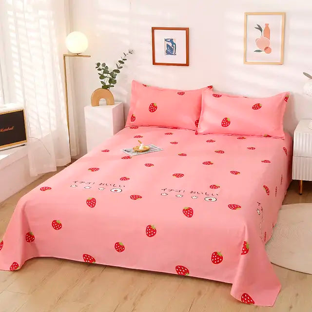 Cotton Bed Sheets Cover and Pillowcases