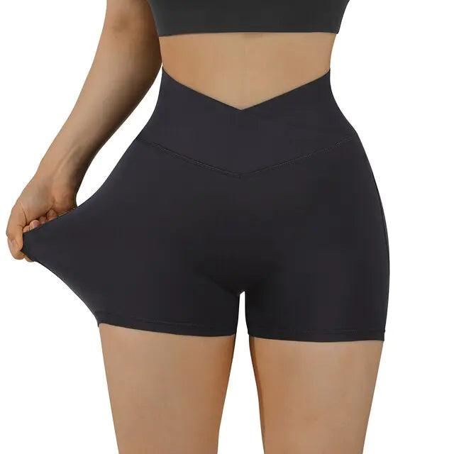 Sports Women High Waist Workout Seamless Fitness Yoga Shorts