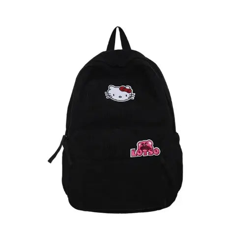 Sac à dos vintage en velours côtelé Sanrio Hello Kitty