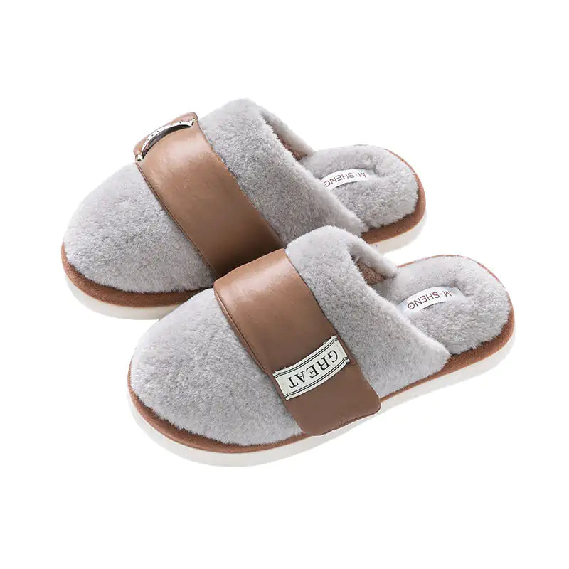 Indoor Home Velvet Warm Cotton Slippers