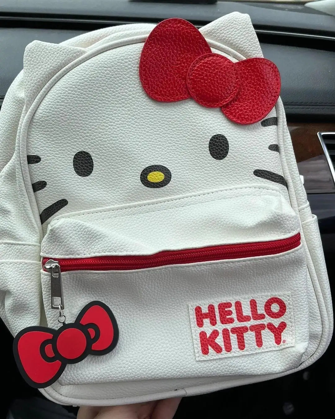 Red White Bow Backpack Bag