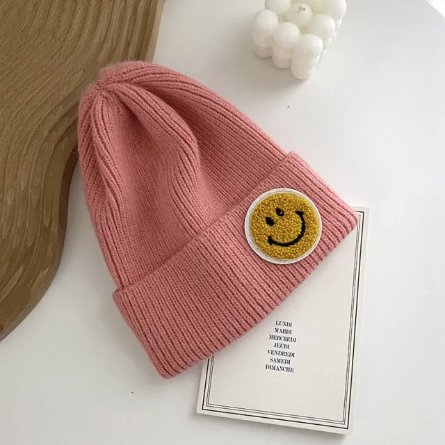 Unisex Smiley Face Warm Knitted Hat