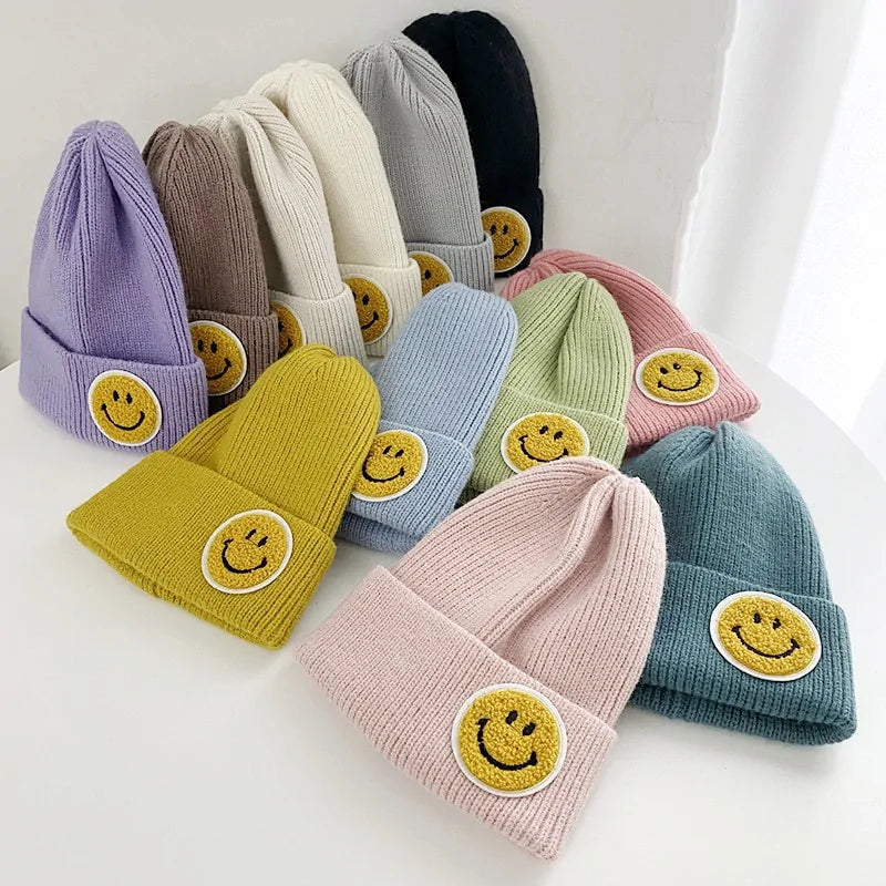 Unisex Smiley Face Warm Knitted Hat