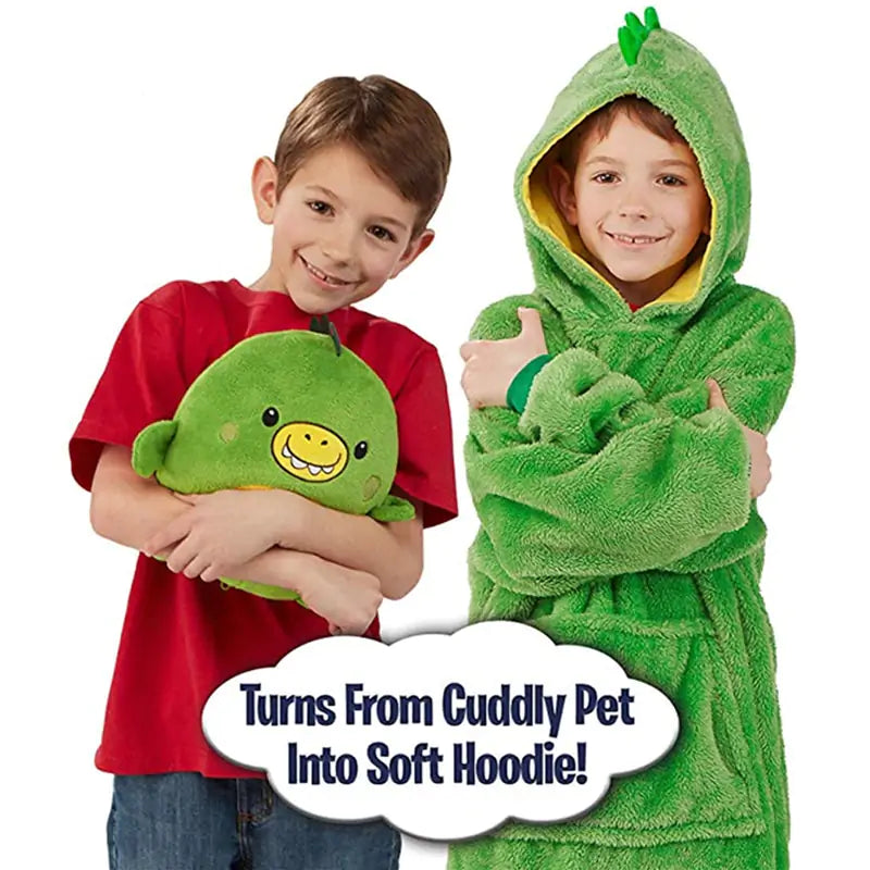 Kids Hoodie Soft Plush Blanket