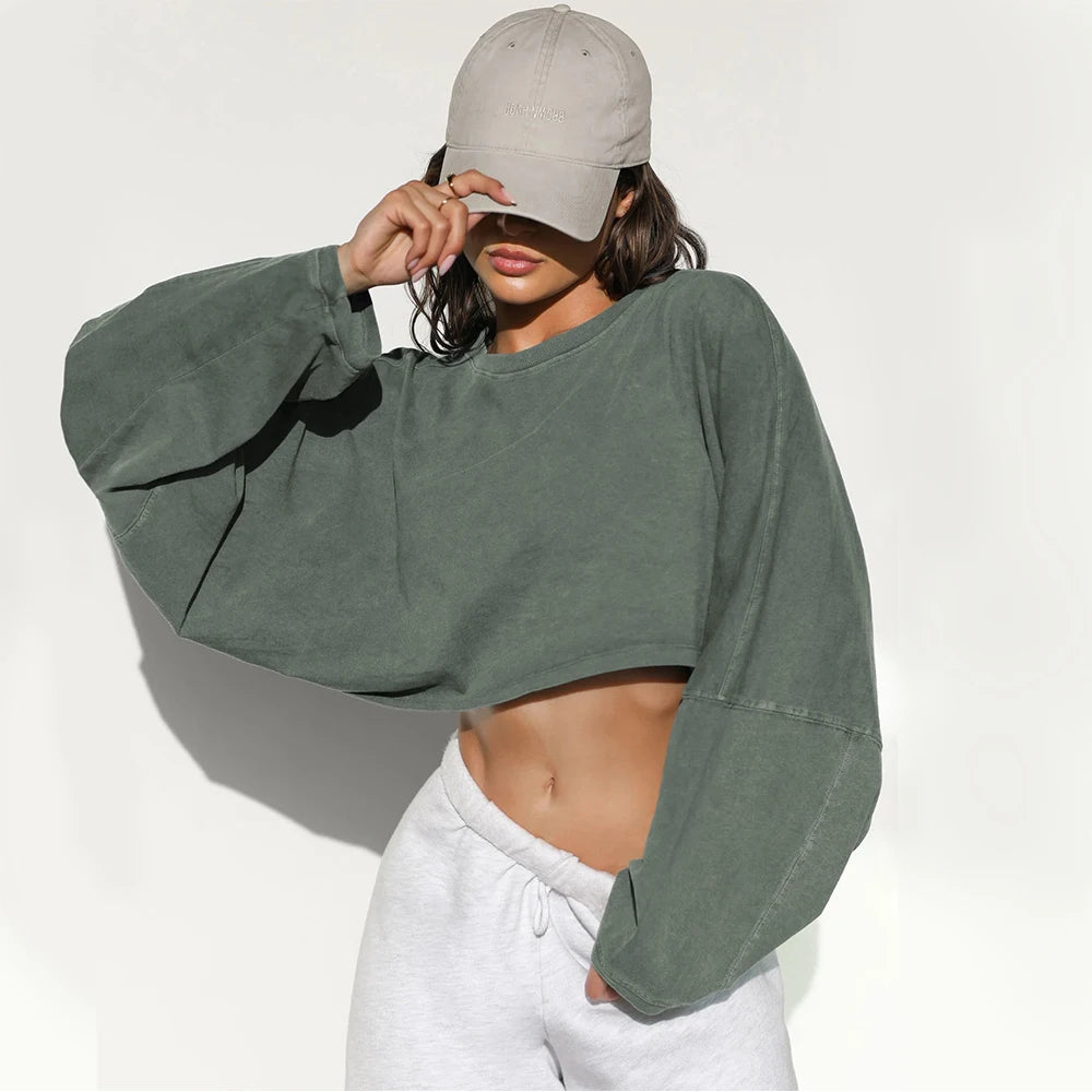 Sport Crop Top Long Sleeve