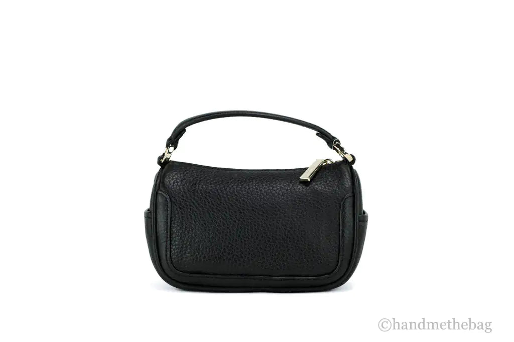 Kate Spade Smoosh Micro Black Leather Top Handle Crossbody