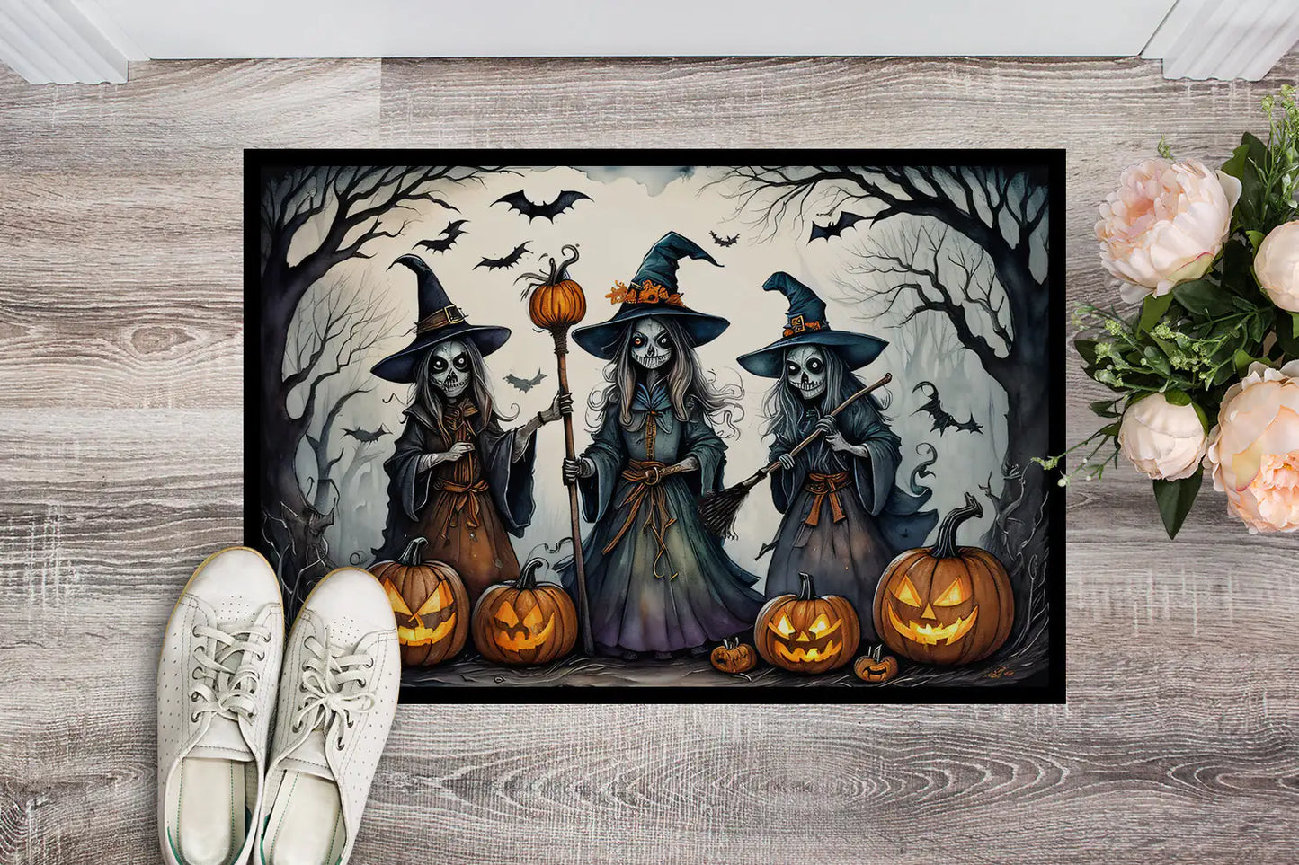 Witches Spooky Halloween Doormat