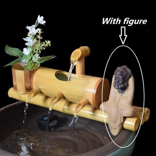 Bamboo Aquarium Water Recycling Feng Shui Decoration Tube