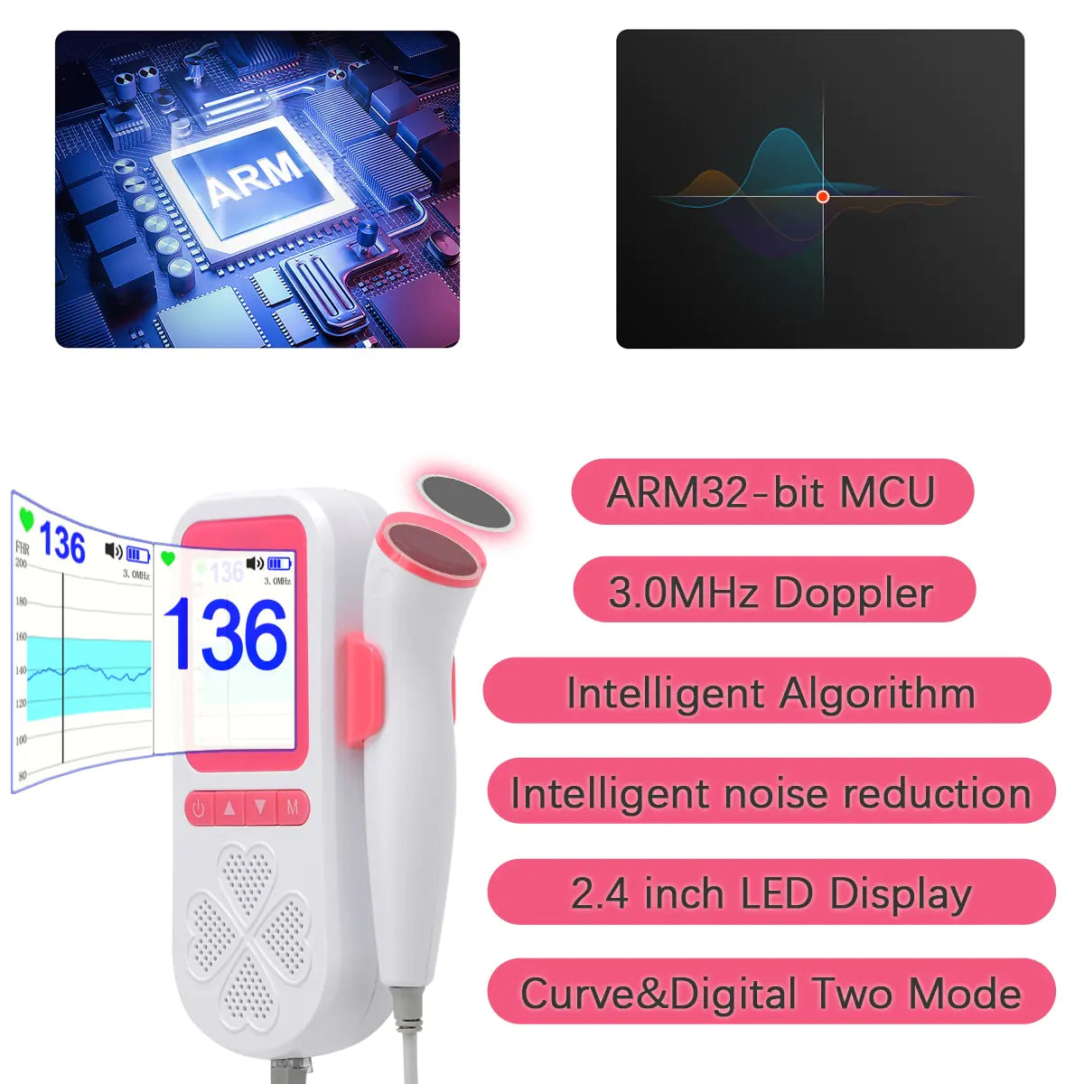 Upgraded Doppler Fetal Heart Monitor