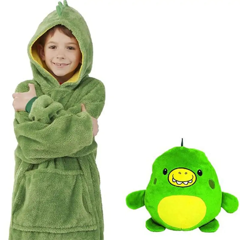 Kids Hoodie Soft Plush Blanket