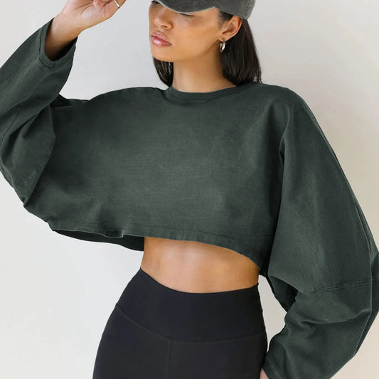 Sport Crop Top Long Sleeve