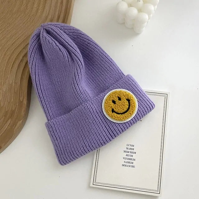 Unisex Smiley Face Warm Knitted Hat