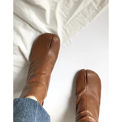 Split Toe High Heel Boots