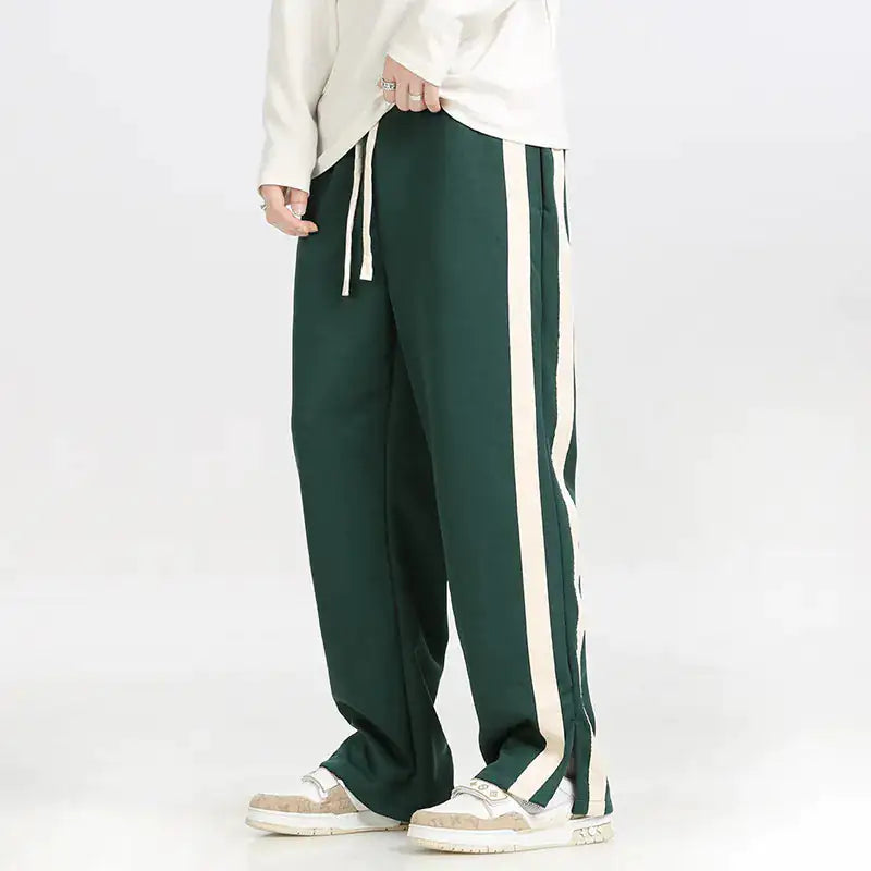 Men Drawstring Waist Pants Trousers Versatile