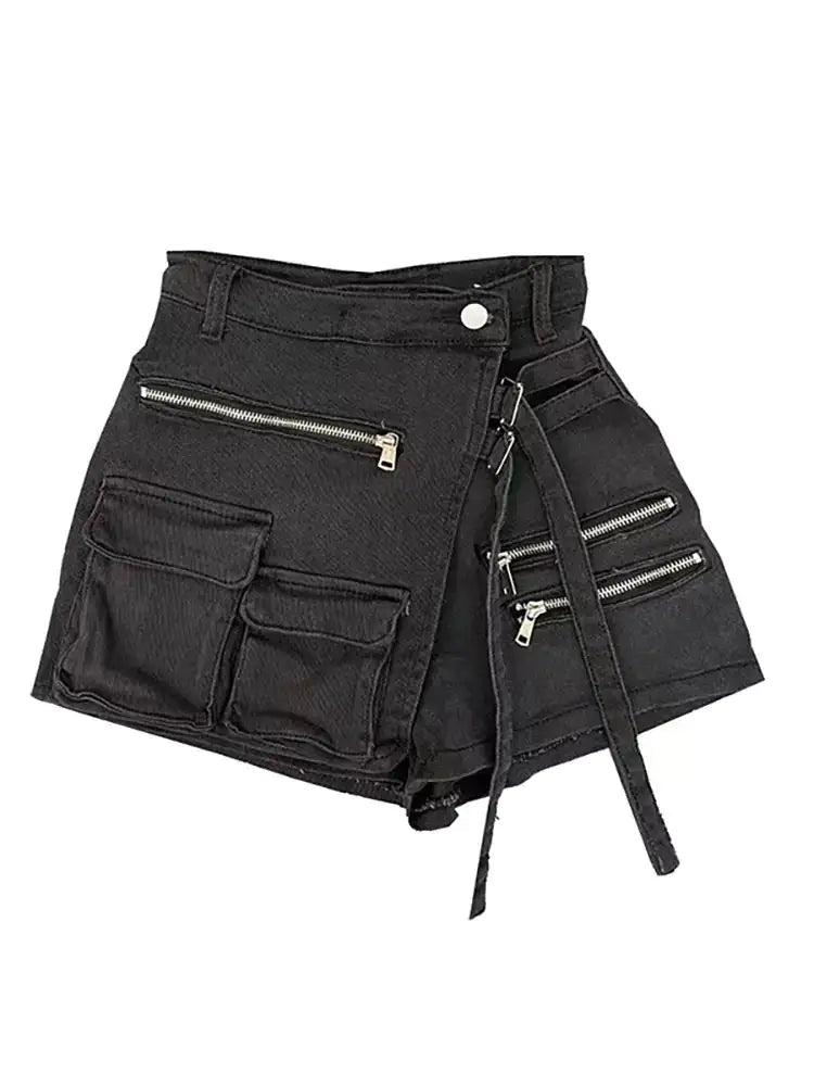 Kyla Denim Utility Cargo Shorts