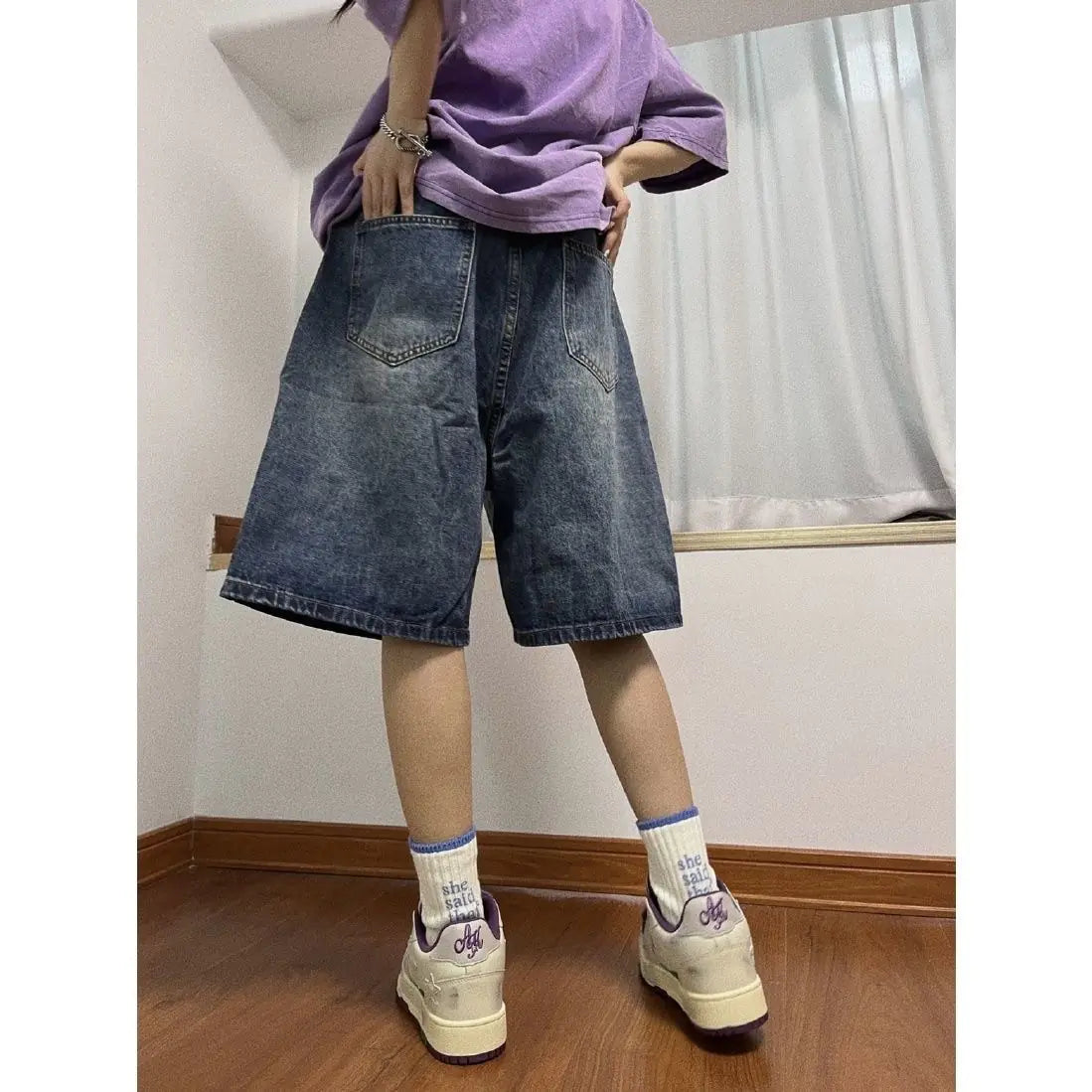 Vintage Streetwear Korean Denim Shorts