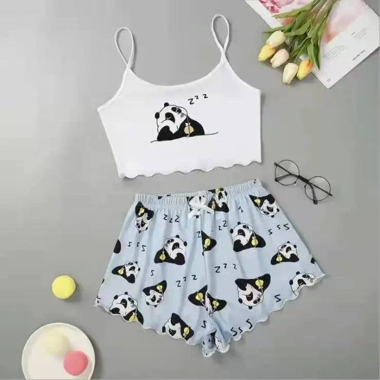 Sleepwear Sling Top Shorts Pajama