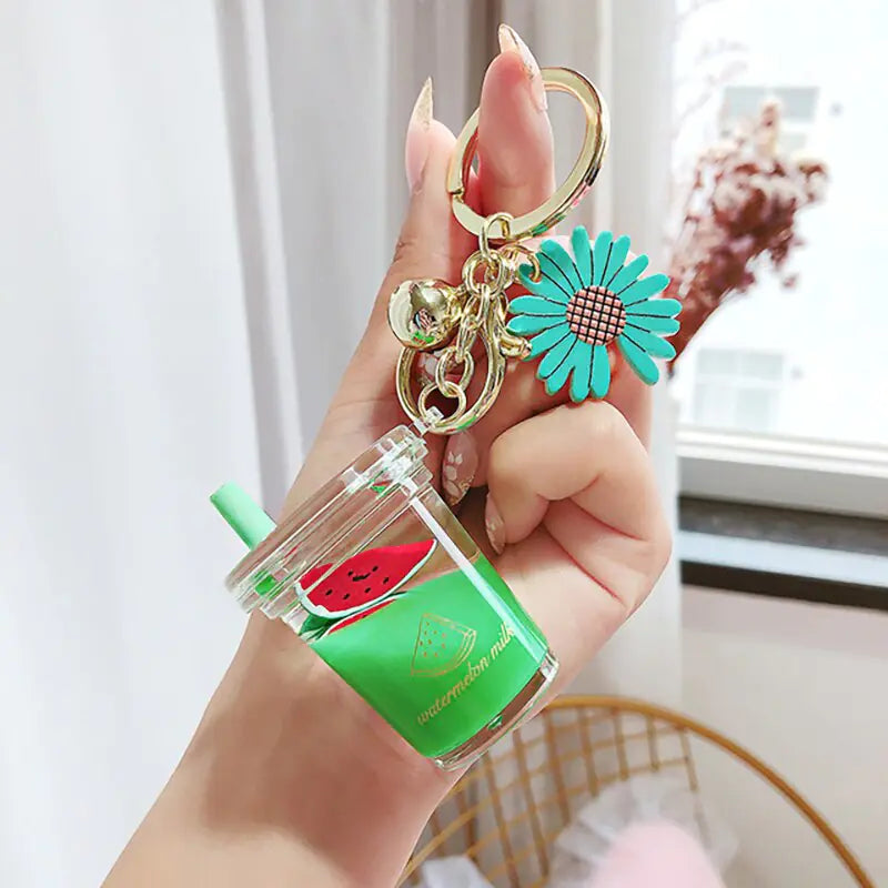 Quicksand Fruit Daisy Keychain Charm