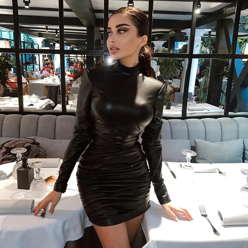 Short Leather Dress