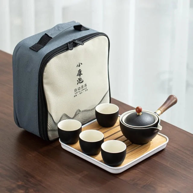 Portable Teapot Set with 360 Rotation