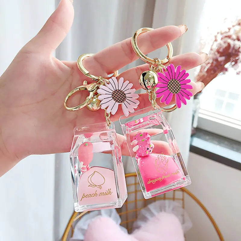 Quicksand Fruit Daisy Keychain Charm