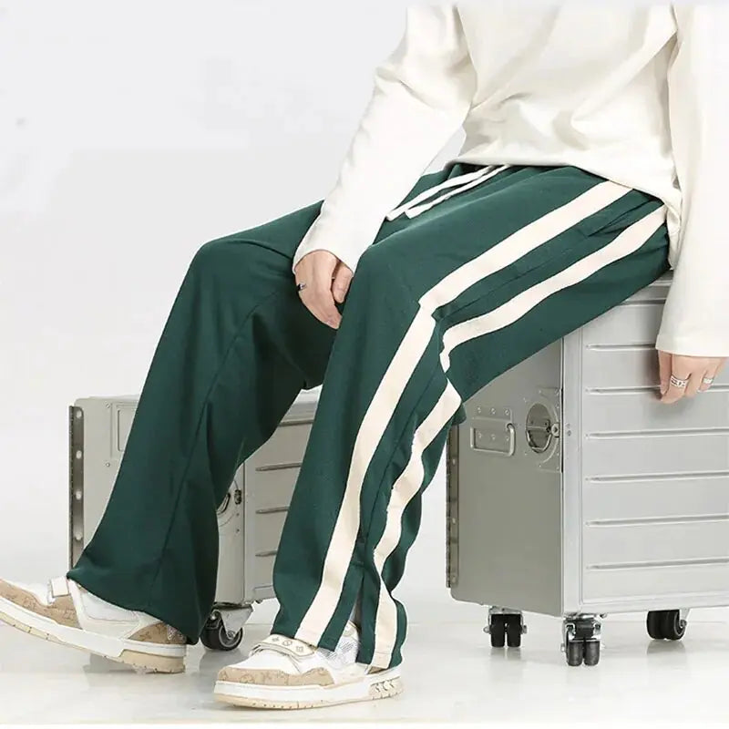 Men Drawstring Waist Pants Trousers Versatile