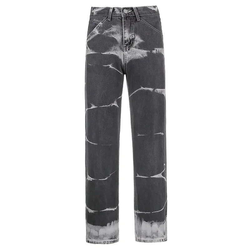 ALL Neon Tie Dye High Waist Jeans: