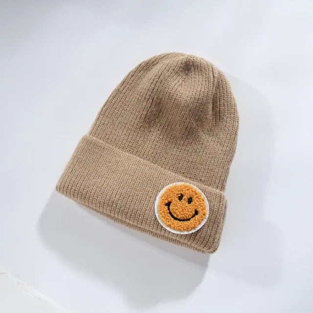 Unisex Smiley Face Warm Knitted Hat