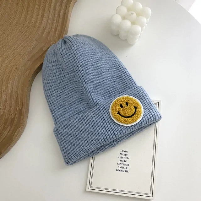 Unisex Smiley Face Warm Knitted Hat