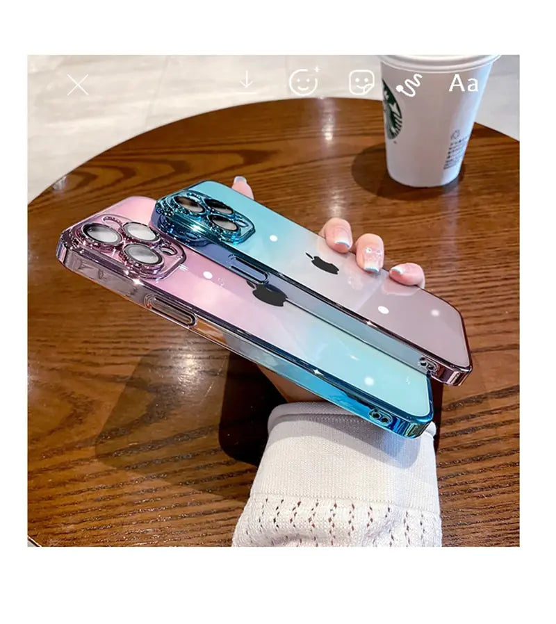 Gradient Color Transparent Phone Case