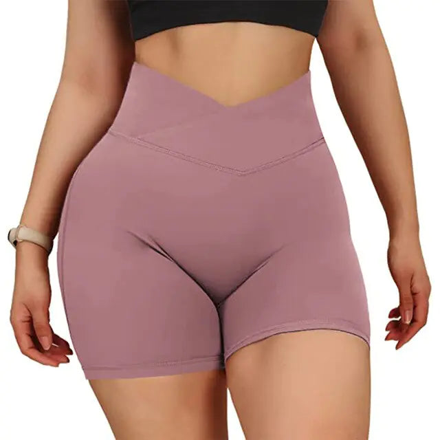 Sports Women High Waist Workout Seamless Fitness Yoga Shorts